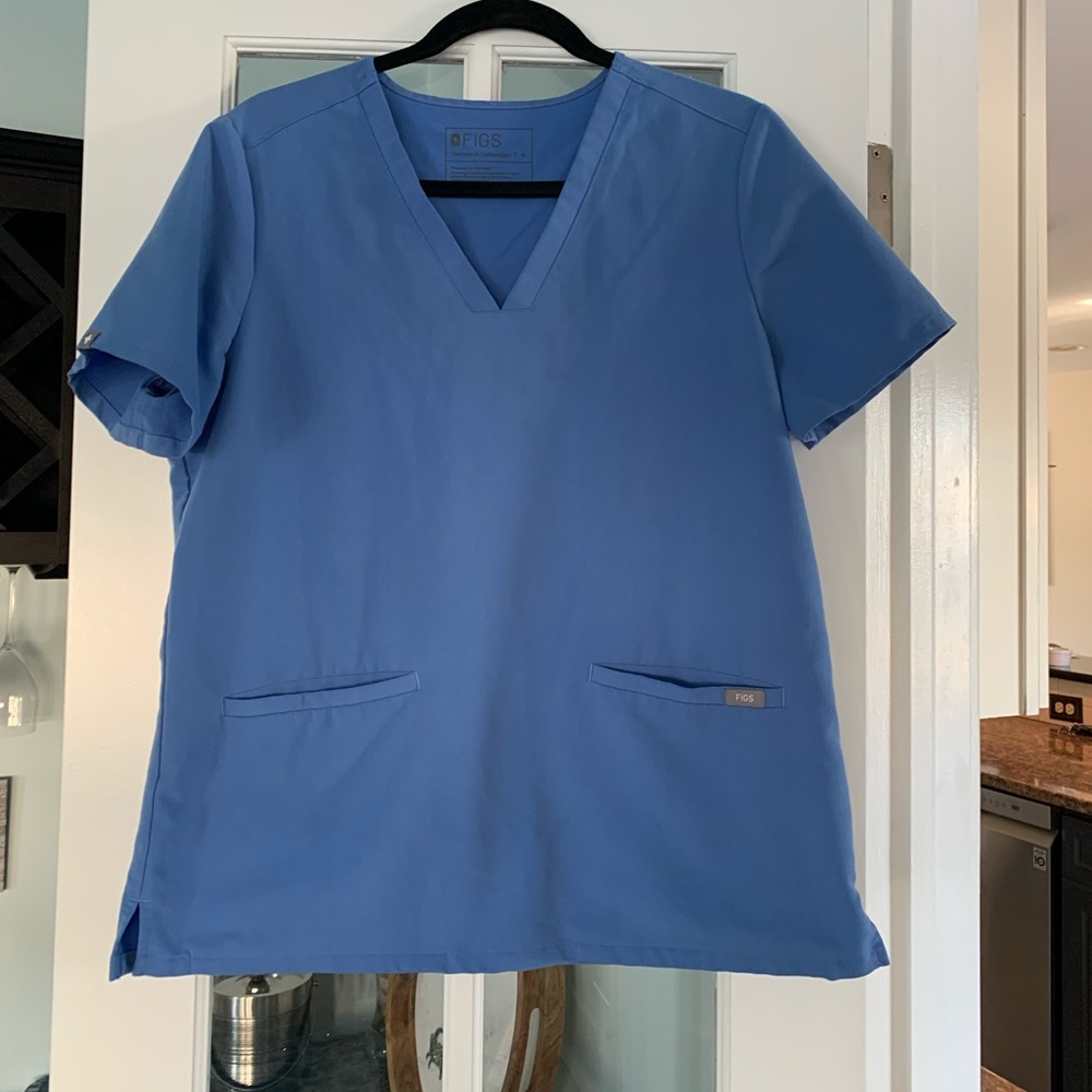 Figs ceil blue technical collection scrub top